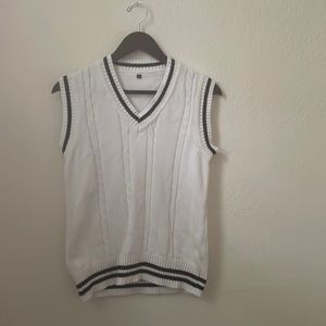 coquette white sweatervest